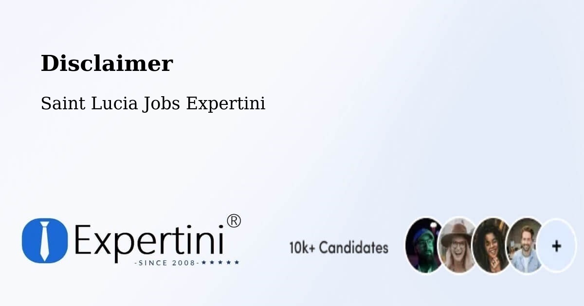 Disclaimer – Black Bay - Saint Lucia Jobs Expertini